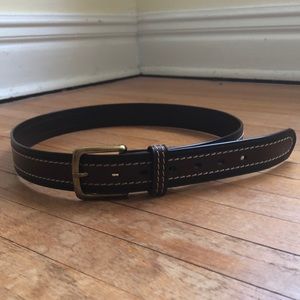 Brown Belt with Brass Buckle